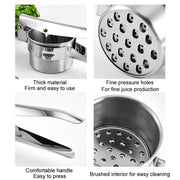 Stainless Steel Potato Press Manual Juicer Vegetable And Fruit Squeezer, Model: SJ-02 Side Hole