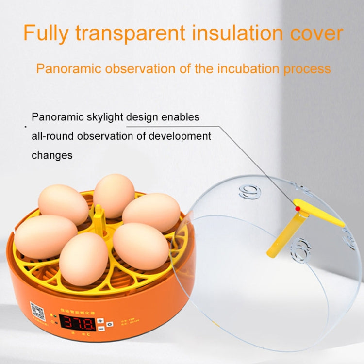 6-Eggs Small Household Experimental Children Smart Chicken Incubators, Spec: Automatic UK Plug
