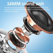 Bluetooth V5.4 Hanging Ear Wireless Earbuds Stereo Sound Headphones(Black)