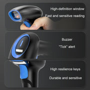 Supermarket Cashier Express Scanner Warehouse Handheld Barcode Scanning Device, Model: Wired Red Light
