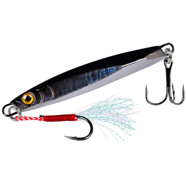 PROBEROS LF128 Long Casting Lure Iron Plate Lead Fish Freshwater Sea Fishing Warp Bass Metal Sequins Baits, Size: 15g(Color E)