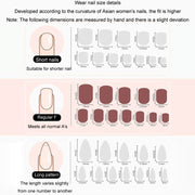 24pcs/box Handmade Nail Glitter Nail Jelly Glue Finished Patch, Color: BS2034(Wear Tool Bag)