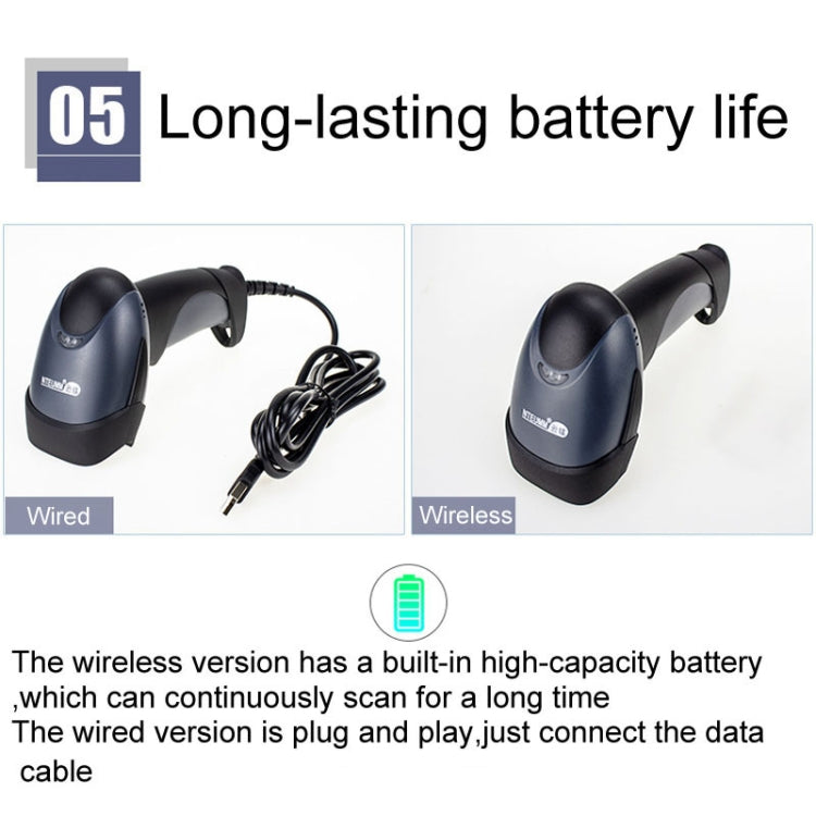 NETUM One-Dimensional Self-Sensing Code Sweeper Handheld Mobile Red Light Scanning Machine, Model: Wireless With Bracket