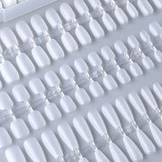 10pairs Of 100pcs/Box Frosted False Nails Artificial Tip, Shape: Short Trapezoid XS