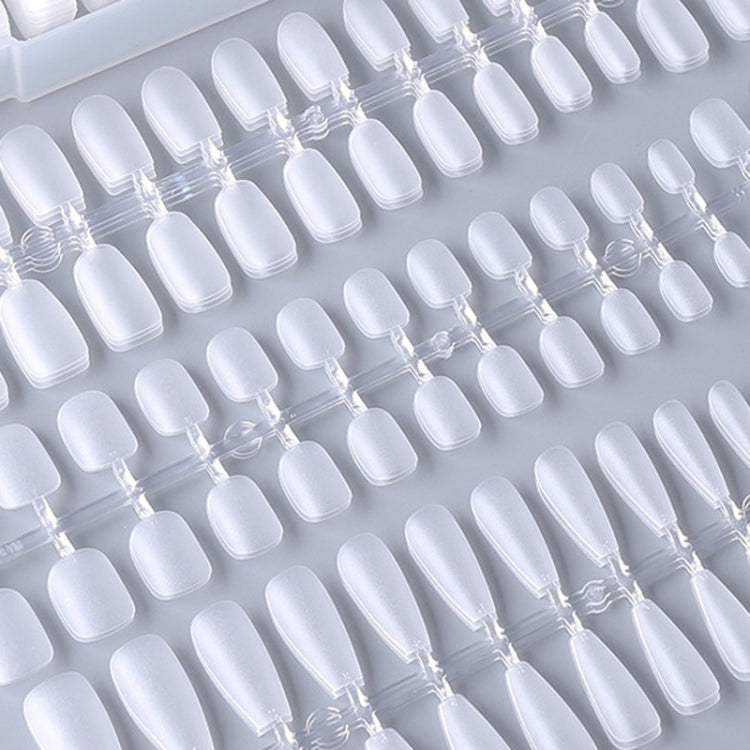 10pairs Of 100pcs/Box Frosted False Nails Artificial Tip, Shape: Short Square Circle S