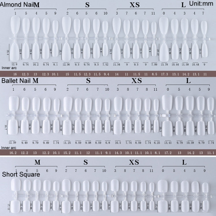 10pairs Of 100pcs/Box Frosted False Nails Artificial Tip, Shape: Long Ladder L
