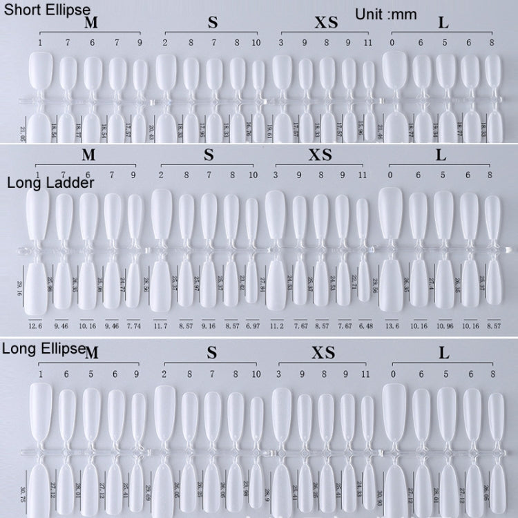 10pairs Of 100pcs/Box Frosted False Nails Artificial Tip, Shape: Ballet Nail S