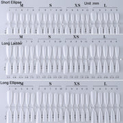 10pairs Of 100pcs/Box Frosted False Nails Artificial Tip, Shape: Long Ellipse S