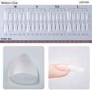 10pairs Of 100pcs/Box Frosted False Nails Artificial Tip, Shape: Ballet Nail L