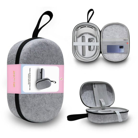 JYS-APP001 For Apple Vision Pro Headset Storage Bag VR Glasses Anti-Scrape Portable Bag, Color: Gray Felt