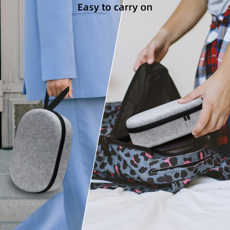 JYS-APP001 For Apple Vision Pro Headset Storage Bag VR Glasses Anti-Scrape Portable Bag, Color: Gray Linen