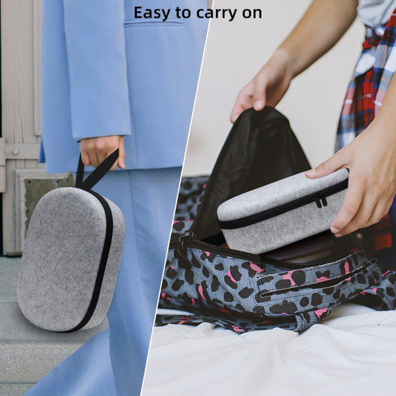 JYS-APP001 For Apple Vision Pro Headset Storage Bag VR Glasses Anti-Scrape Portable Bag, Color: Gray Linen