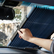 80 x 185cm Car Front Gear Auto Retractable Sunshade Household Pleated Window Covering