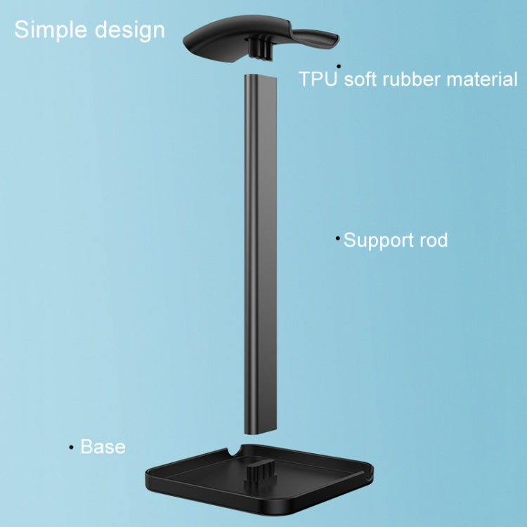 Desktop Headphone Holder Cell Phone Tablet Stand(White)