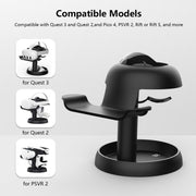 AMVR TYBP1 VR Desktop Storage Display Rack For Apple Vision Pro / Meta Quest 3 / Pico 4 / PlayStation VR 2(Black)