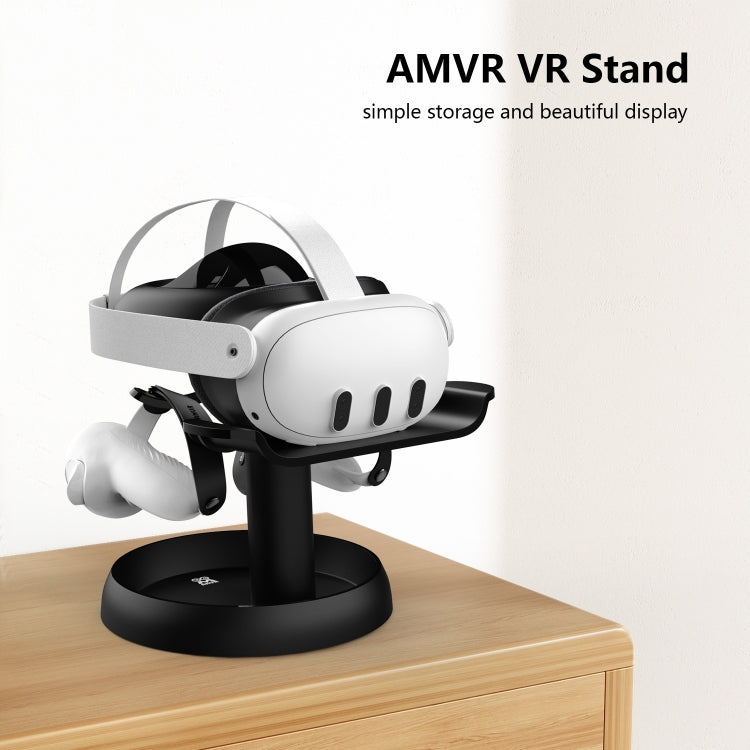 AMVR TYBP1 VR Desktop Storage Display Rack For Apple Vision Pro / Meta Quest 3 / Pico 4 / PlayStation VR 2(Black)