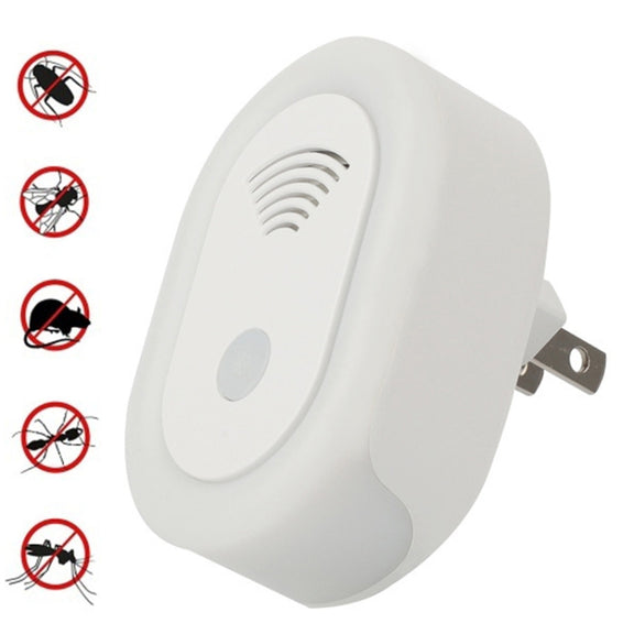 Adjustable Night Light Ultrasonic Mosquito Repeller Mini Home Electronic Mouse Repeller, Spec: UK Plug(White)