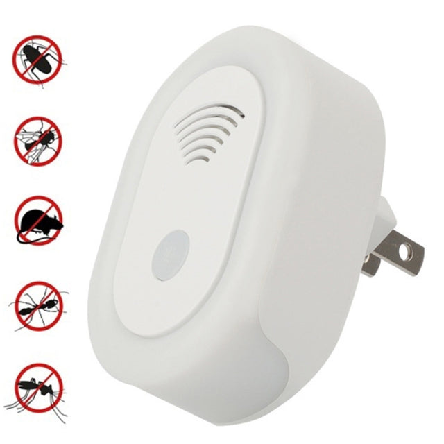 Adjustable Night Light Ultrasonic Mosquito Repeller Mini Home Electronic Mouse Repeller, Spec: AU Plug(White)