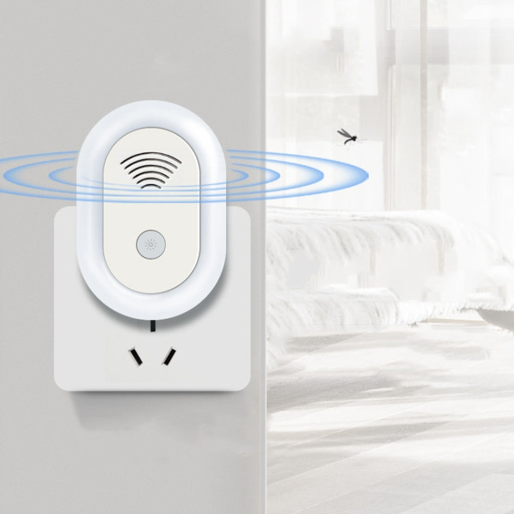 Adjustable Night Light Ultrasonic Mosquito Repeller Mini Home Electronic Mouse Repeller, Spec: EU Plug(White)