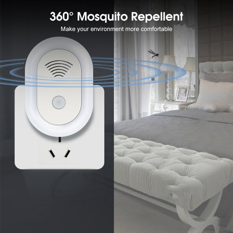 Adjustable Night Light Ultrasonic Mosquito Repeller Mini Home Electronic Mouse Repeller, Spec: US Plug(White)