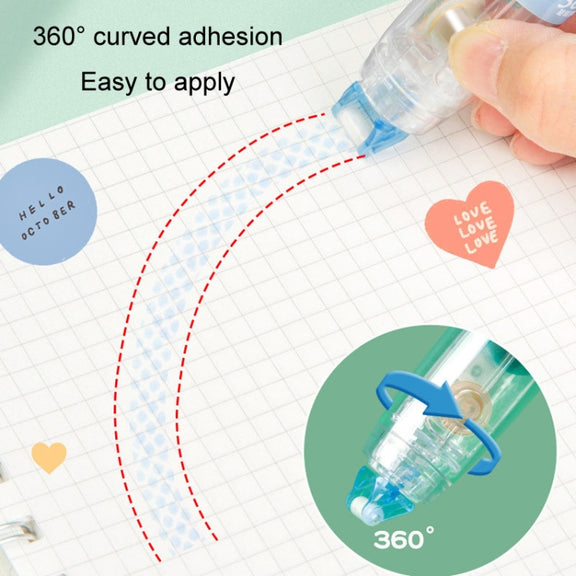 Push-Dry Quick Glue Stick Correction Tape Double Sided Adhesive For Handmade Handbook(White)