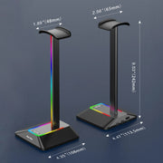 New Bee Dual Output Colorful Headset Display Rack HUB Expansion Headphone Holder, Color: Z9 Without Extended Interface Black