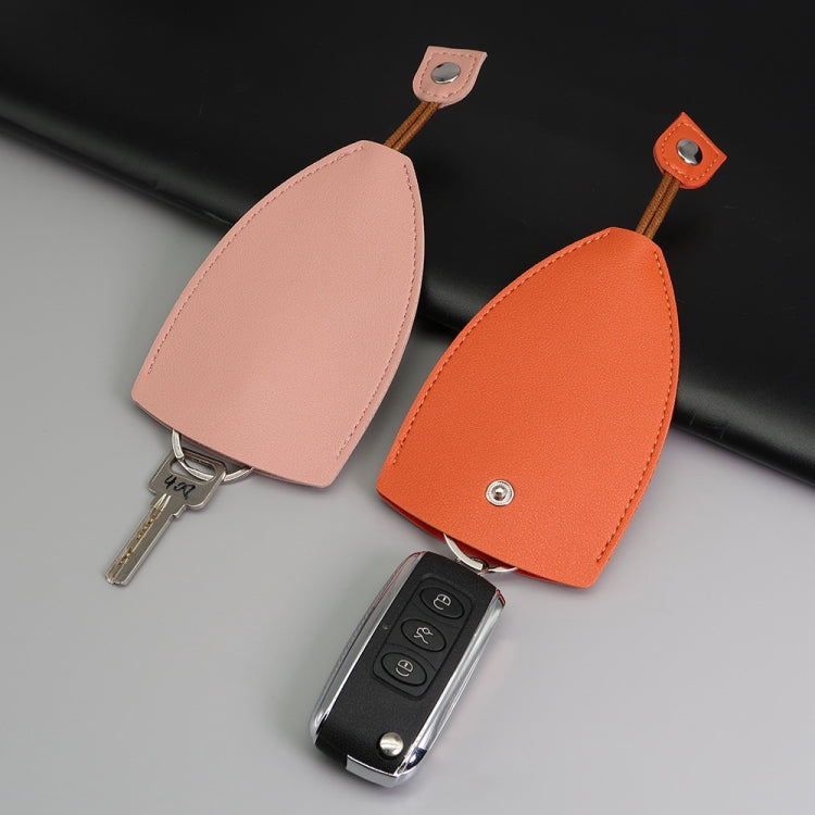 Pull-out Personalized Ladies Car Key Bag Portable Large Capacity Storage Key Cover, Color: Light Pink