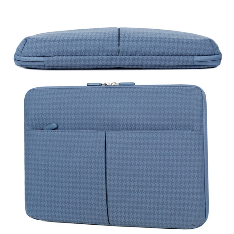 13/13.3 Inch  Houndstooth Pattern Oxford Cloth Laptop Bag Water-resistant Tablet Storage Bag(Pink)