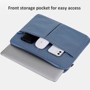 10/11 Inch Houndstooth Pattern Oxford Cloth Laptop Bag Water-resistant Tablet Storage Bag(Haze Blue)