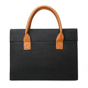 13.3 Inch Oxford Cloth Lightweight Portable Laptop Bag With PU Handle(Black)