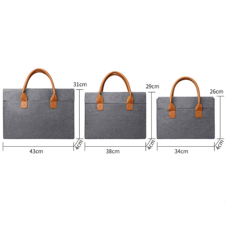 15.6 Inch Oxford Cloth Lightweight Portable Laptop Bag With PU Handle(Black)