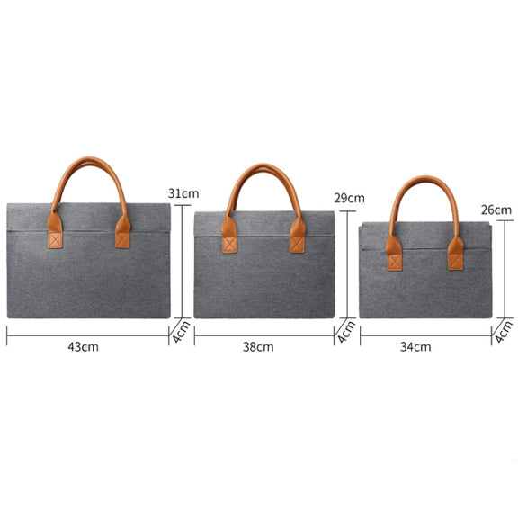 15.6 Inch Oxford Cloth Lightweight Portable Laptop Bag With PU Handle(Black)