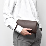 WEIXIER W125 Men Clutch Bag Password Zipper Business Phone Case(Brown)