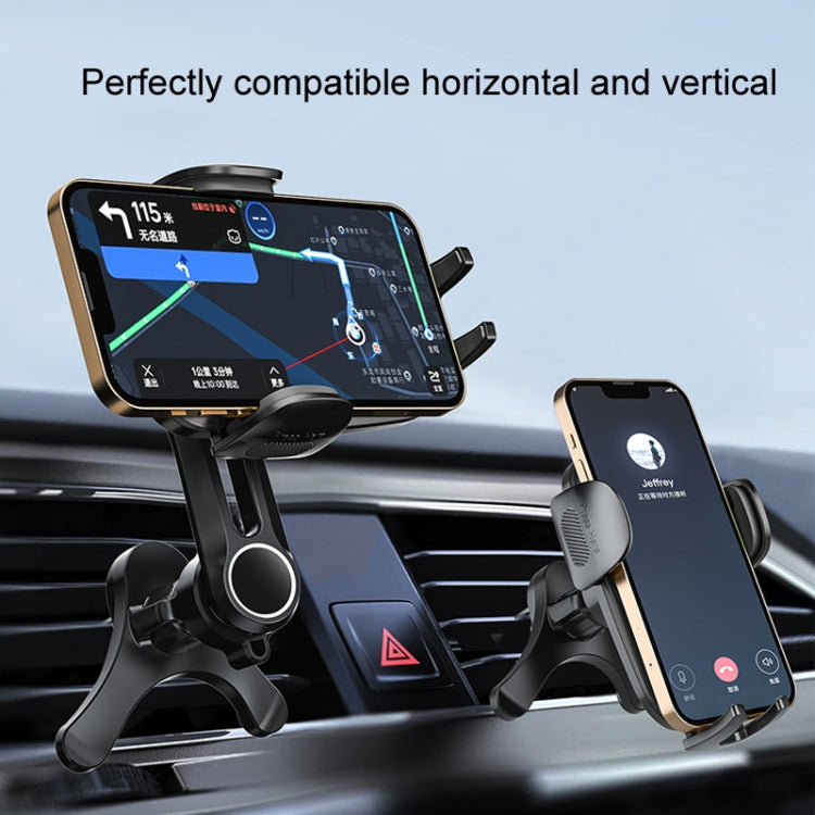 Car Air-conditioning Vent Y-shaped Base Mobile Phone Holder, Color: Tenth Generation Balck