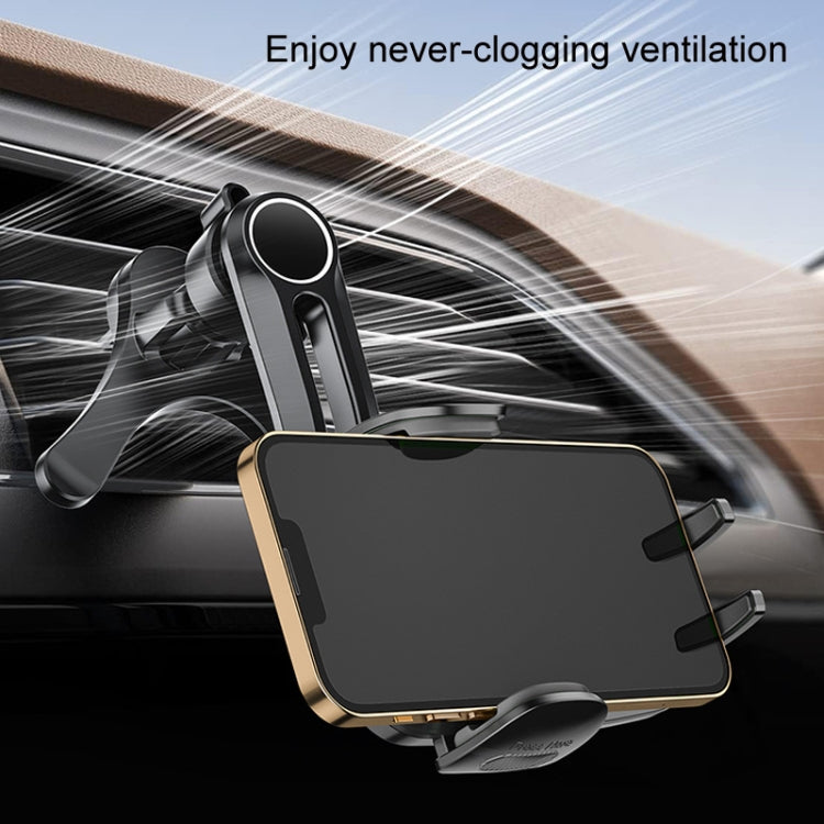 Car Air-conditioning Vent Y-shaped Base Mobile Phone Holder, Color: Tenth Generation Balck