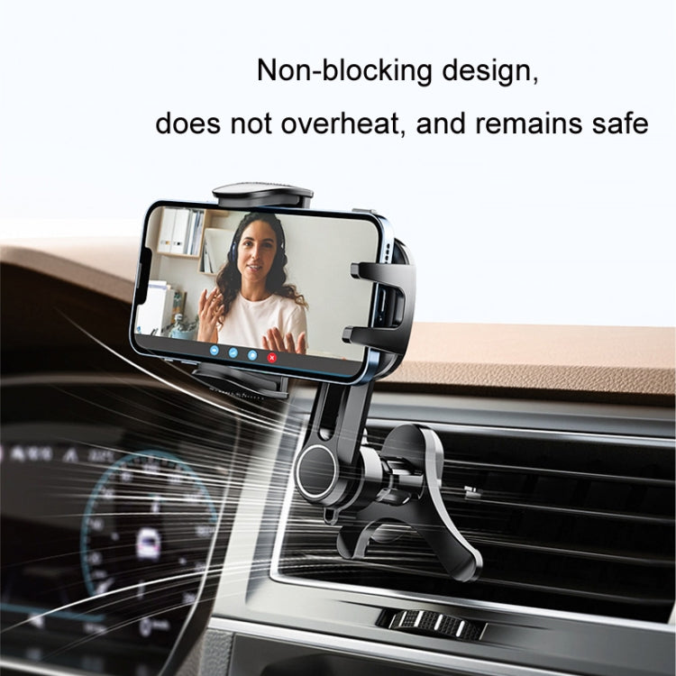Car Air-conditioning Vent Y-shaped Base Mobile Phone Holder, Color: Tenth Generation Balck