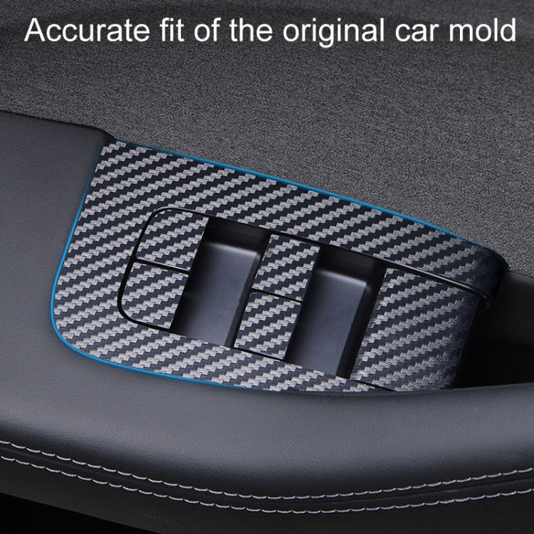 4pcs /Set For Tesla Model 3 Lift Window Button Sticker Car Interior, Style: Starry Line