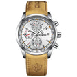 BINBOND B6022 30m Waterproof Luminous Multifunctional Quartz Watch, Color: Leather-White Steel-White - free shipping - PMC TechLife - Order now!