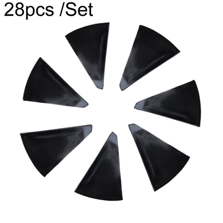 28pcs /Set For Tesla Model 3 Tire Sticker Modification Protective Film, Style: Bright Black