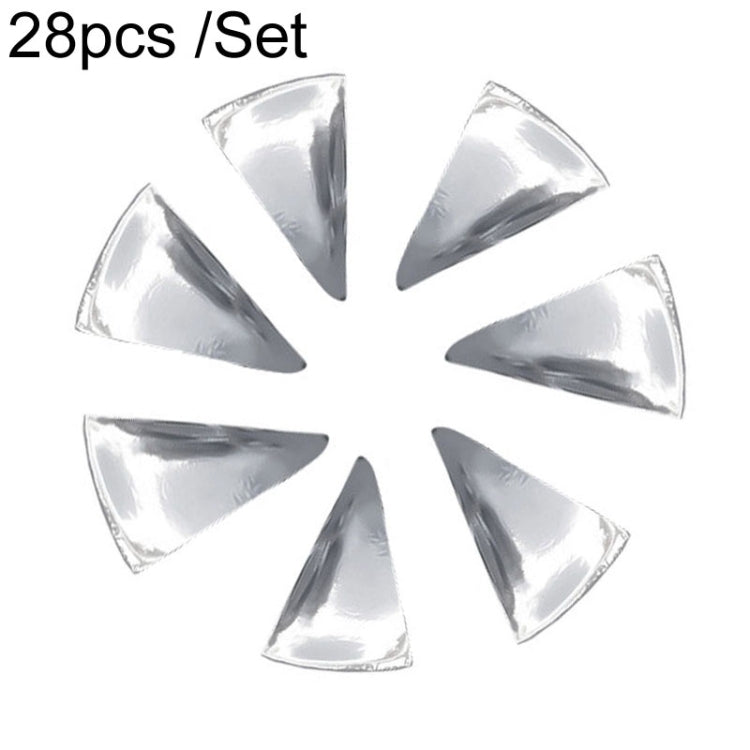 28pcs /Set For Tesla Model 3 Tire Sticker Modification Protective Film, Style: Electroplating Silver