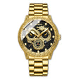 BINBOND B3030 Embossed Dragon Luminous Waterproof Quartz Watch, Color: Full-gold Black - free shipping - PMC TechLife - Order now!