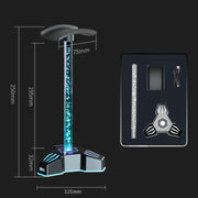 RGB Lighted Headphone Stand With Ambient Light USB Expansion Port Headphone Display Bracket, Style: Without 3.5mm Port