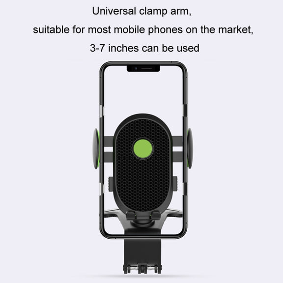 Car Dashboard Chuck Navigation Bracket Parking Number Plate(Green)