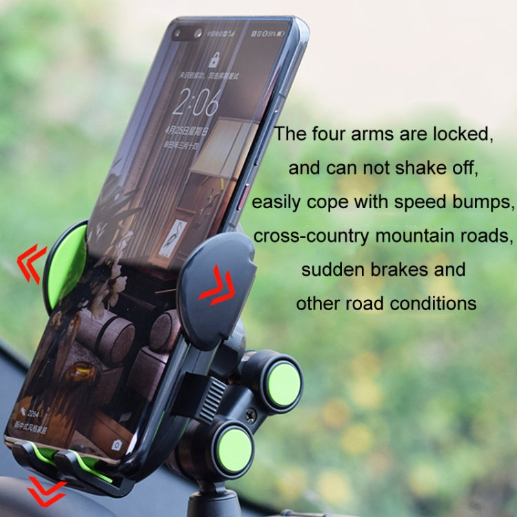 Car Dashboard Chuck Navigation Bracket Parking Number Plate(Black)