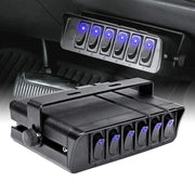 12V Ship Car 6-digit 3PIN Switch Panel Control System With Wiring(Blue Light)