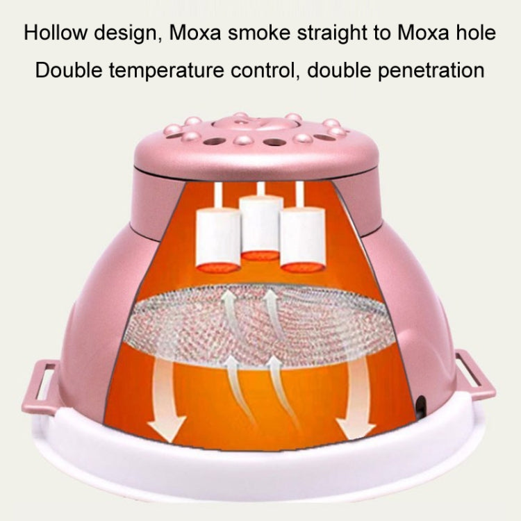 Portable Moxibustion Box Waist Abdomen Moxibustion Equipment(Pink)