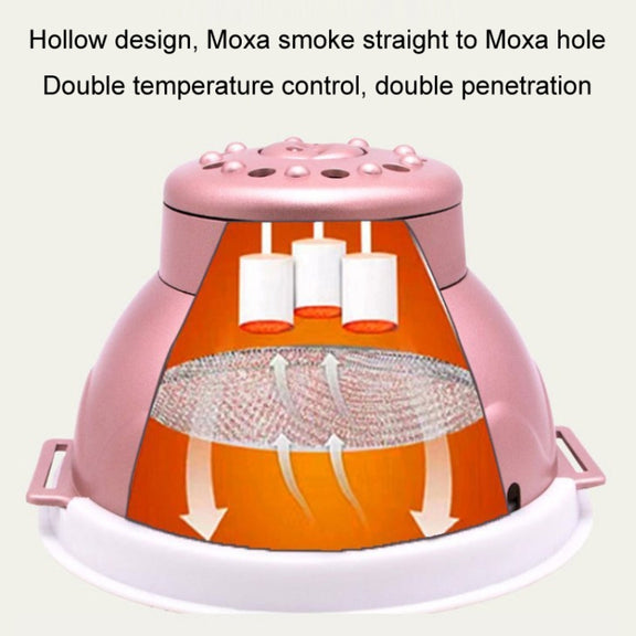 Portable Moxibustion Box Waist Abdomen Moxibustion Equipment(Pink)