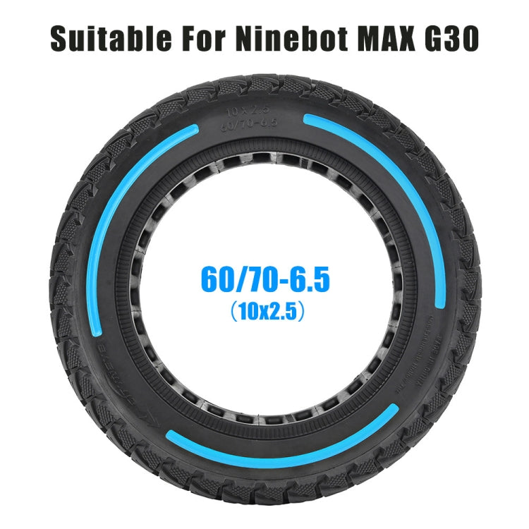 For Ninebot Max G30 Electric Scooter 10 x 2.5 Inch Flick Color Solid Tire(Tricolor)