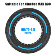 For Ninebot Max G30 Electric Scooter 10 x 2.5 Inch Flick Color Solid Tire(Blue)