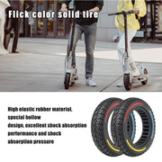For Ninebot Max G30 Electric Scooter 10 x 2.5 Inch Flick Color Solid Tire(Tricolor)